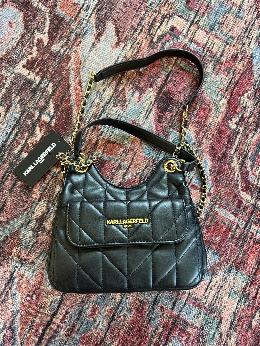 KARL LAGERFELD JANE QUILTED SHOULDER BAG